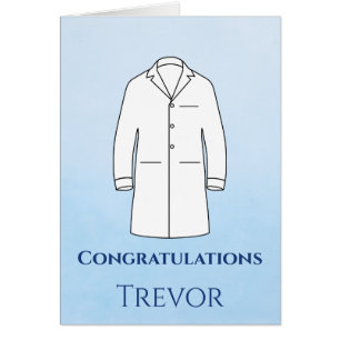 Grattis White Coat-ceremoni Läkare Hälsningskort