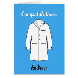 Grattis White Coat-ceremoni Läkare Hälsningskort