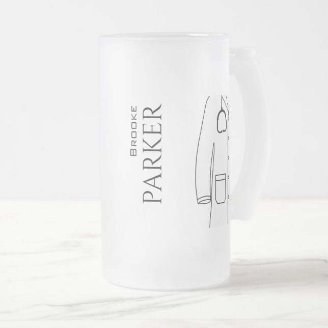 Grattis White Jackar Ceremony Doktor Frostat Ölglas (Framsida höger)