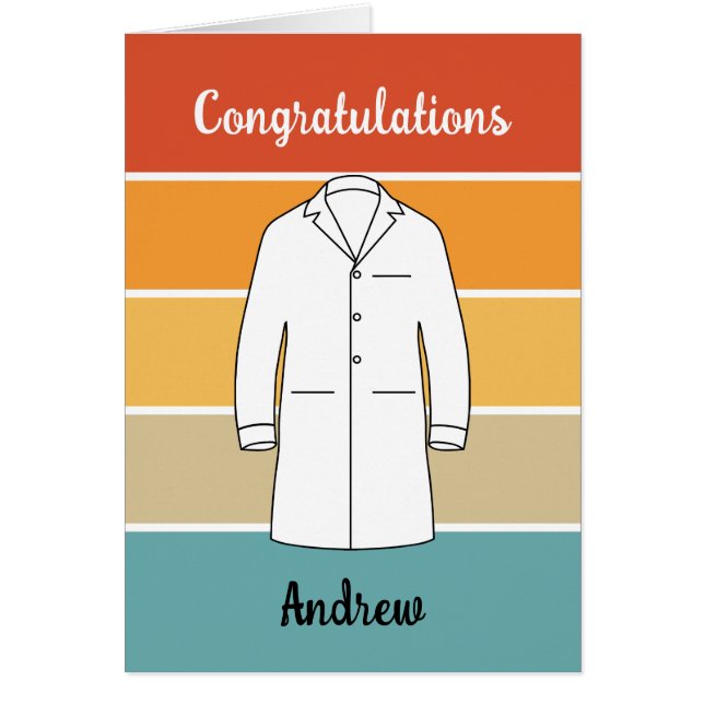 Grattis White Jackar Ceremony Doktor Hälsningskort (Framsidan)