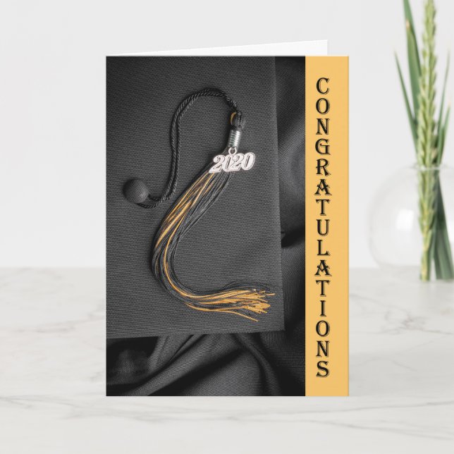 Grattisar 2020 Student Cap och Gown Helgkort (Framsida)