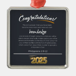 Grattisar 2025 Filippinerna 1:9-11 kristna Julgransprydnad Metall