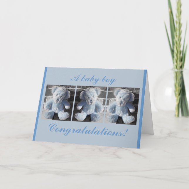 Grattisar, A pojke! Kort (Framsida)