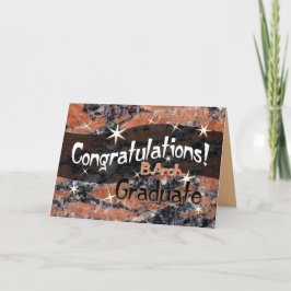 Grattisar B. Arch. Student Orange och svart Kort