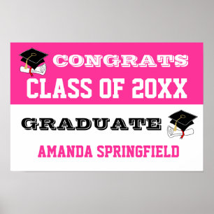 Grattisar Banner Poster Rosa