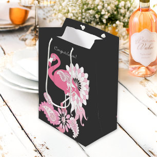 Grattisar! Black Paisley Rosa Flamingo