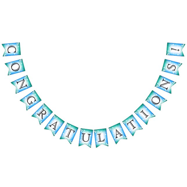 Grattisar - blått och blått vimplar (Alla)