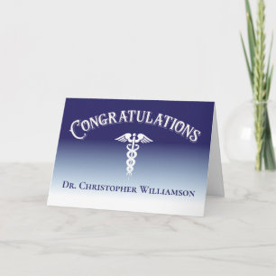 Grattisar Blue Medical Doktor Student Kort