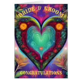 GRATTISAR BRID OCH GROOM HÄLSNINGSKORT