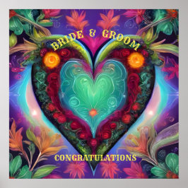 GRATTISAR BRID OCH GROOM POSTER