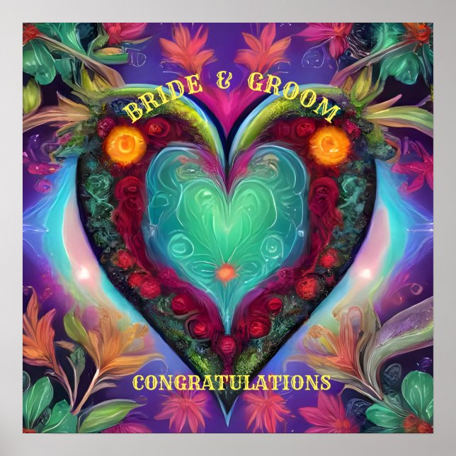 GRATTISAR BRID OCH GROOM POSTER (Framsidan)