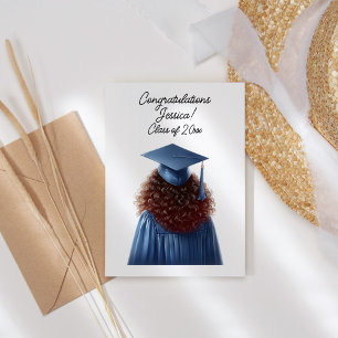 Grattisar Brunette Female Student i Blue Tack Kort