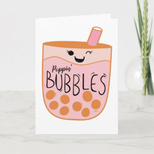Grattisar Cute Boba Bubble Tea Kort
