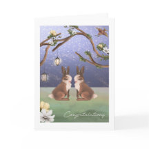 Grattisar Cute Bunny Rabbit Gay Couple