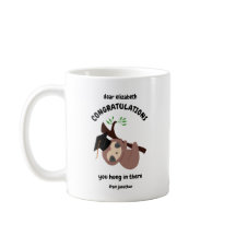 Grattisar Cute Sloth Studenten Anpassningsbar