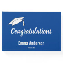 Grattisar Deep Blue och White Studenten