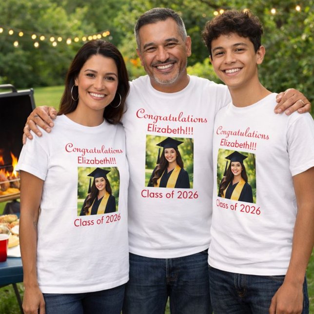 Grattisar ditt Studenten-foto T Shirt (Skapare uppladdad)