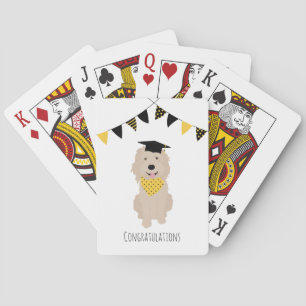 Grattisar Doodle Hund Studentmössa Casinokort