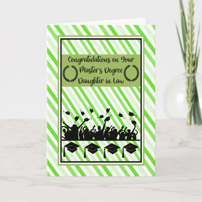 Grattisar Dotter in Law on Master's Degree Kort (Framsida)