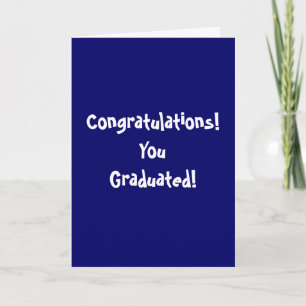 Grattisar! Du är graduerad! Kort