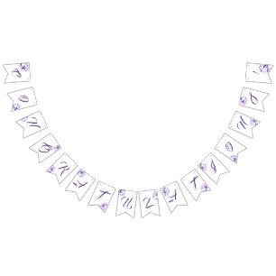Grattisar Elegant Violet Vimplar