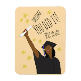 Grattisar Female African American Grad Holid Magnet