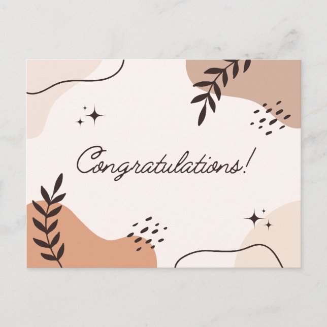 grattisar för abstrakt konst vykort (Framsida)