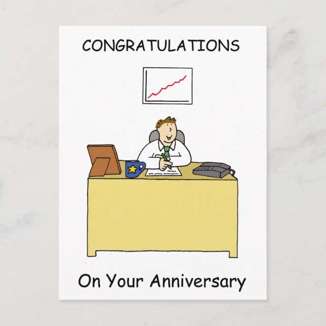 Grattisar för arbetsårsdag för lergods vykort (Framsida)