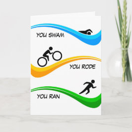 Grattisar för att avsluta en Triathlon! Kort