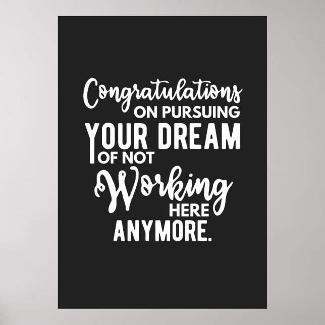 Grattisar för att fullfölja drömmen om att inte ar poster (Framsidan)