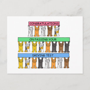 Grattisar för att klara ditt körtest vykort