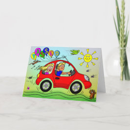 Grattisar för att klara körprovet kort