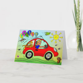 Grattisar för att klara körprovet kort