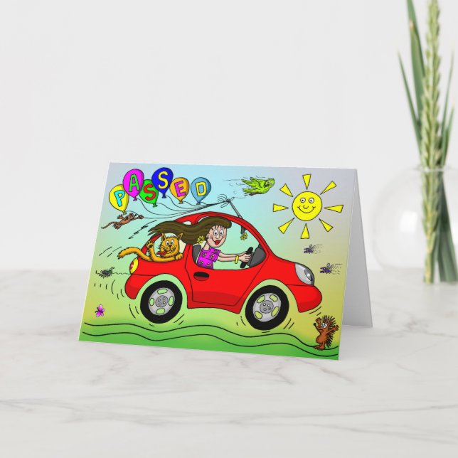 Grattisar för att klara körprovet kort (Framsida)