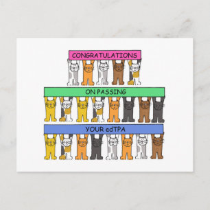 Grattisar för att skicka edTPA Vykort