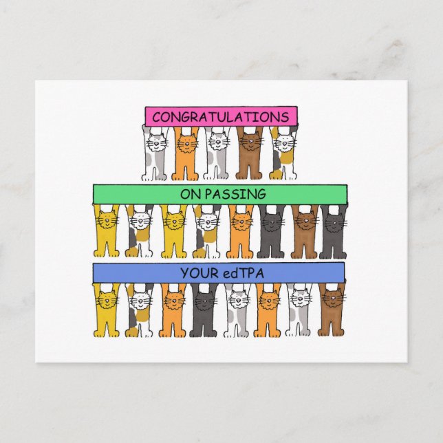 Grattisar för att skicka edTPA Vykort (Framsida)