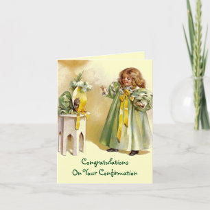Grattisar för bekräftelse av vintage Sm Note Card Kort