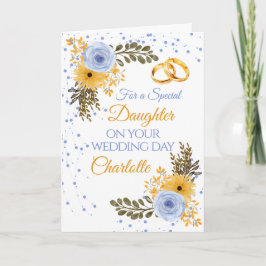 Grattisar för Blommigt av Bröllopsdag för dotterbr Kort