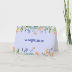 Grattisar för blommigt kort