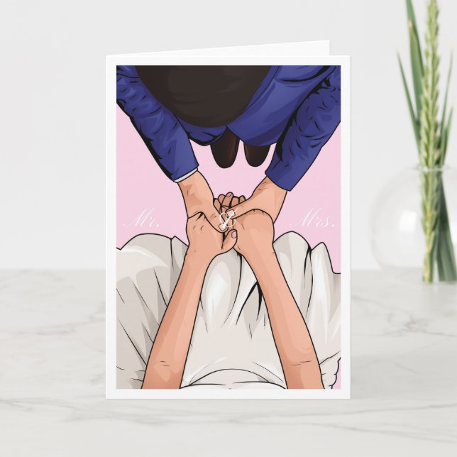 Grattisar för Bride och Groom Bröllop Kort (Framsida)