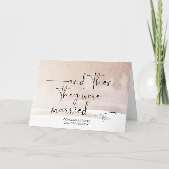 Grattisar för bröllopsdag för Bride och Groom Ca Kort (Framsida)