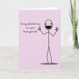Grattisar för din första period kort