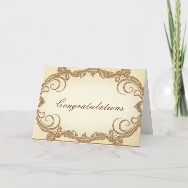 Grattisar för elegant kort (Framsida)