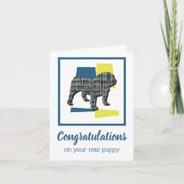 Grattisar för engelska Bulldog Puppy-Hund Kort