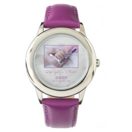 Grattisar för flickbaptism i Baby Personlig Armbandsur