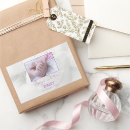 Grattisar för flickbaptism i Baby Personlig Rektangulärt Klistermärke