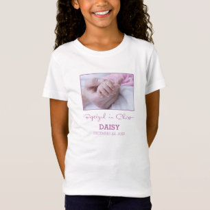 Grattisar för flickbaptism i Baby Personlig T Shirt