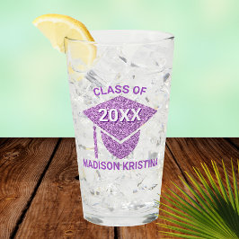 Grattisar för Grad Glam Lila Cap Elegant Glaskopp