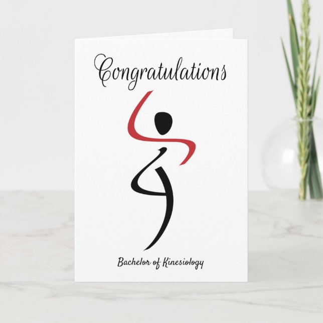 Grattisar för kinesiologisk Bachelor Kort (Framsida)