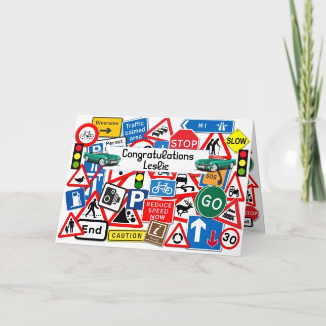 Grattisar för körprov med godkänt resultat kort (Framsida)